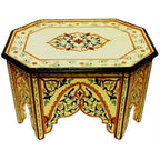 Handmade Multicolored Wood Coffee Table (Morocco)