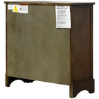 Storage Cabinet with 2 Drawers and 4 Classic Rattan Basket