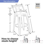 Industrial Metal Bar Stools