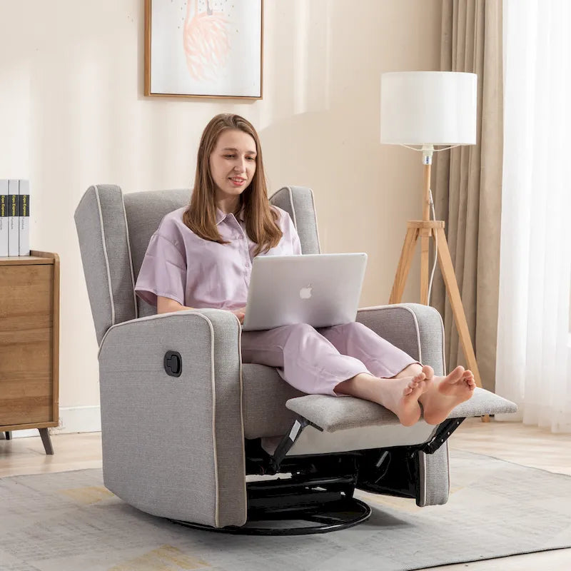 Racing Swivel Rocker Recliner Chair