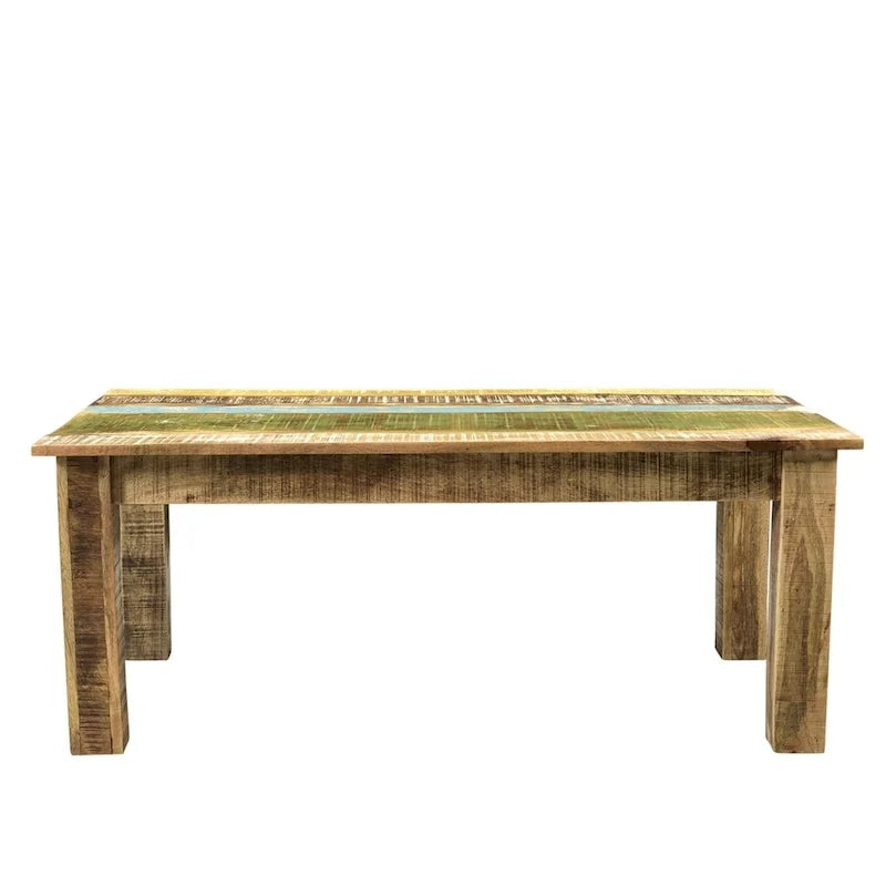 Handmade Solid Mango Wood Coffee Table (India) - 46 x 25.5 x 18