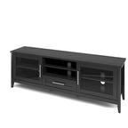 TV Stand with Glass Doors, for TVs up to 85"