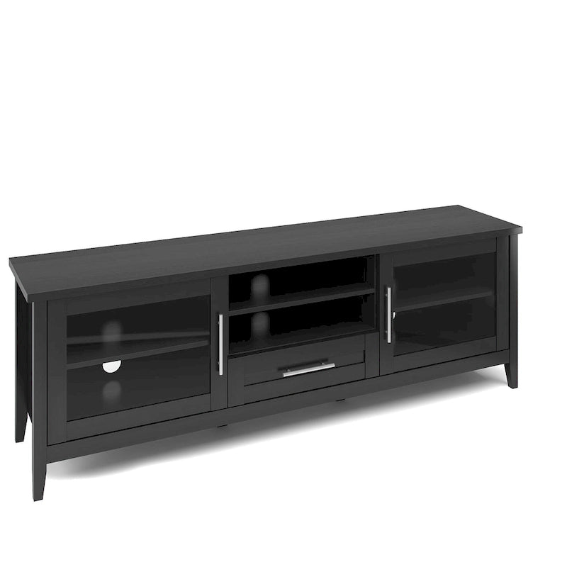 TV Stand with Glass Doors, for TVs up to 85"