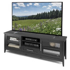 TV Stand with Glass Doors, for TVs up to 85"