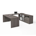 U-Desk with Two Drawers