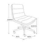 Swivel Office Chair in Faux Leather
