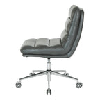 Swivel Office Chair in Faux Leather