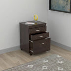 3-Drawer Espresso File Cabinet