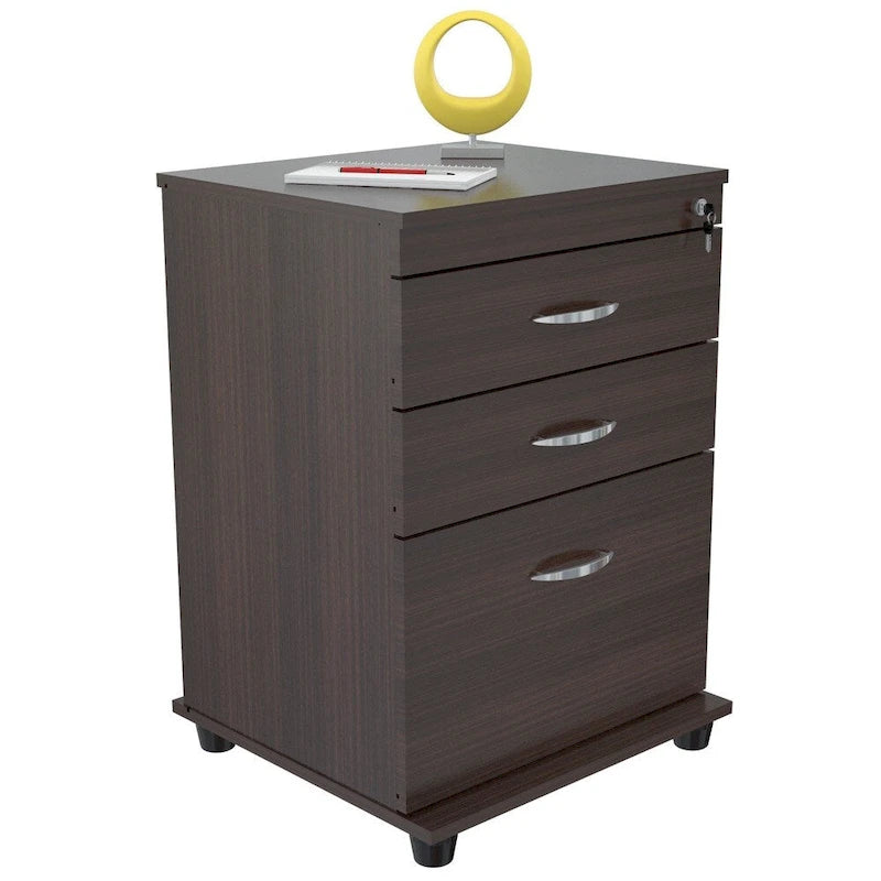 3-Drawer Espresso File Cabinet