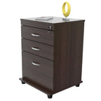 3-Drawer Espresso File Cabinet