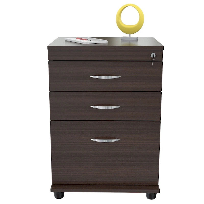 3-Drawer Espresso File Cabinet
