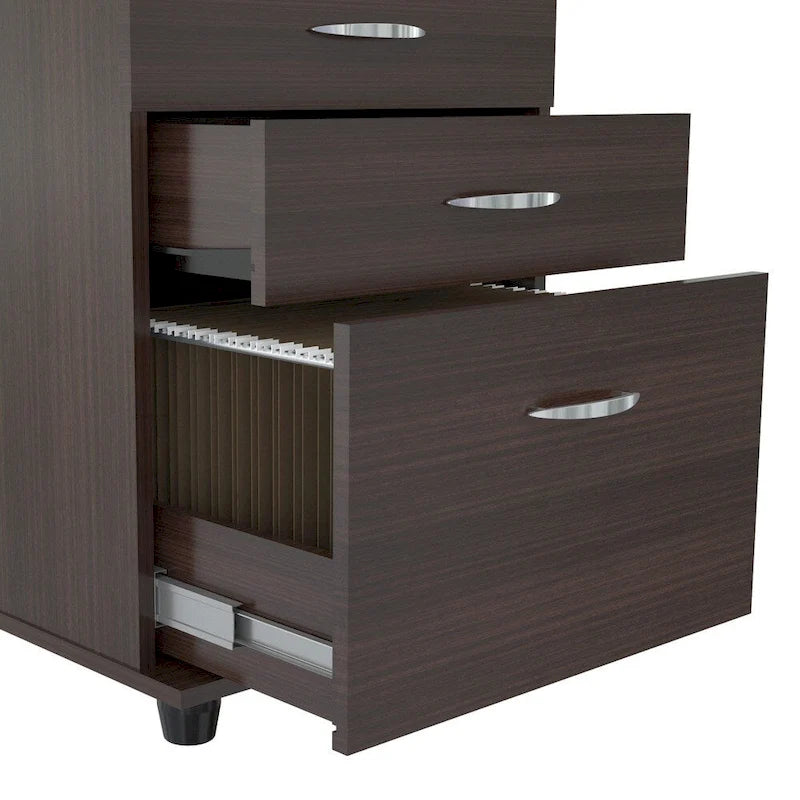 3-Drawer Espresso File Cabinet