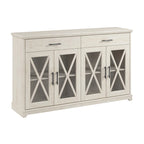 60W Farmhouse TV Stand for 75 Inch TV