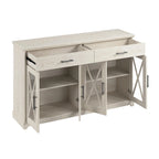 60W Farmhouse TV Stand for 75 Inch TV