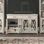 60W Farmhouse TV Stand for 75 Inch TV