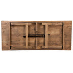 8' x 40 Rustic Folding Farm Table with 10 Cross Back Chairs and Cushions