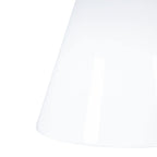 Modern Cone Coffee Table for Living Room, High Gloss Finish, 35.4in Diameter, Black or White