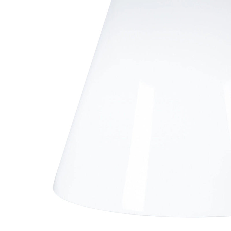Modern Cone Coffee Table for Living Room, High Gloss Finish, 35.4in Diameter, Black or White