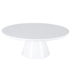 Modern Cone Coffee Table for Living Room, High Gloss Finish, 35.4in Diameter, Black or White