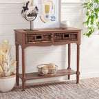 Brown Console - 35.8 x 13 x 31.9 - 36Wx13Dx32H