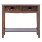 Brown Console - 35.8 x 13 x 31.9 - 36Wx13Dx32H