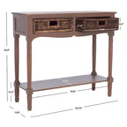 Brown Console - 35.8 x 13 x 31.9 - 36Wx13Dx32H