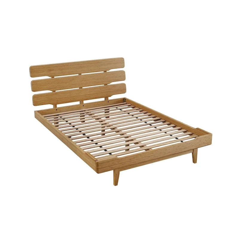 Queen Platform Bedroom with Dresser in Golden