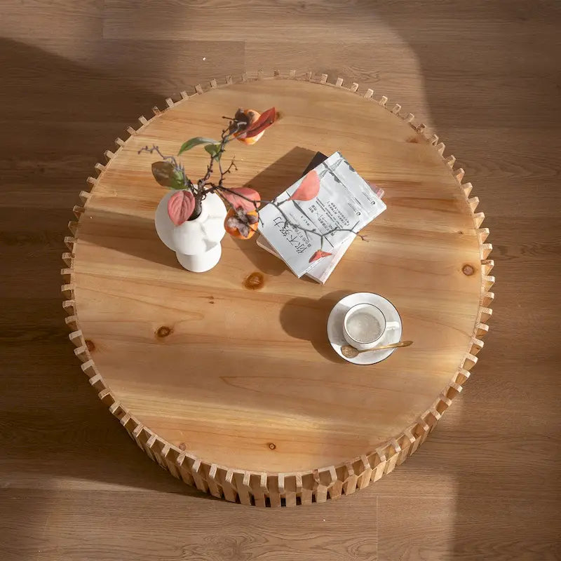 Retro Fashion Style Cylindrical Coffee Table