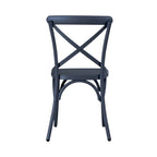 Vintage Series Distressed Metal X Back Side Chair - Antique White
