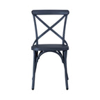Vintage Series Distressed Metal X Back Side Chair - Antique White