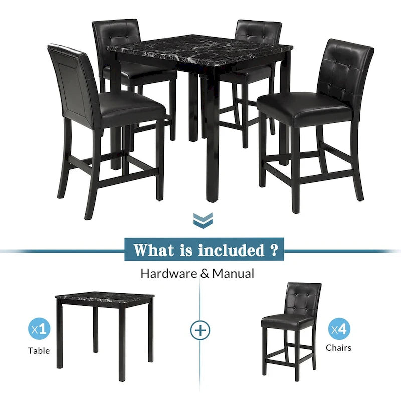 Kitchen Dining Table with 4 Chairs