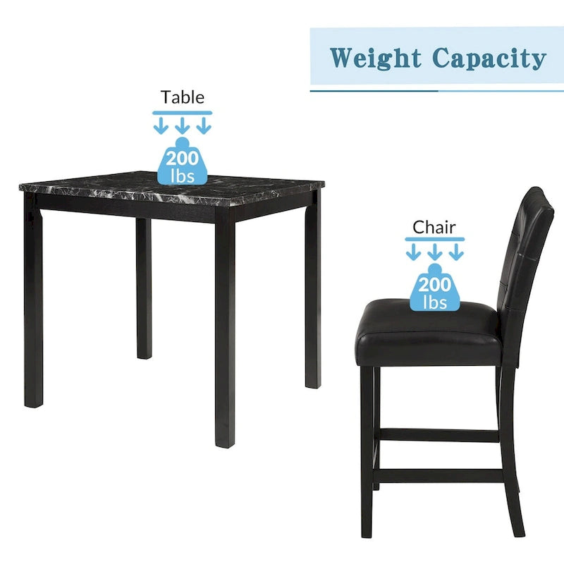 Kitchen Dining Table with 4 Chairs