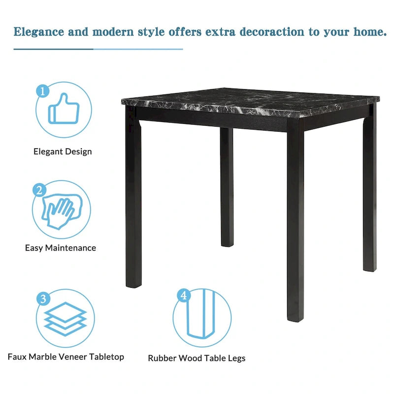 Kitchen Dining Table with 4 Chairs
