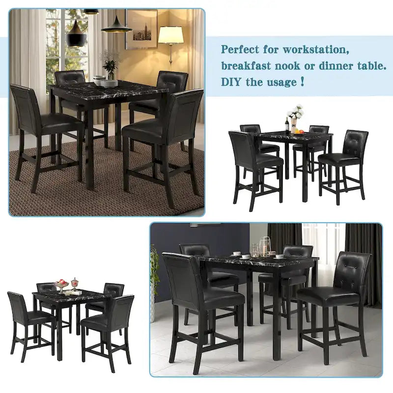 Kitchen Dining Table with 4 Chairs