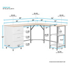 Modern Designs L-Shape Home Office Desk With Storage