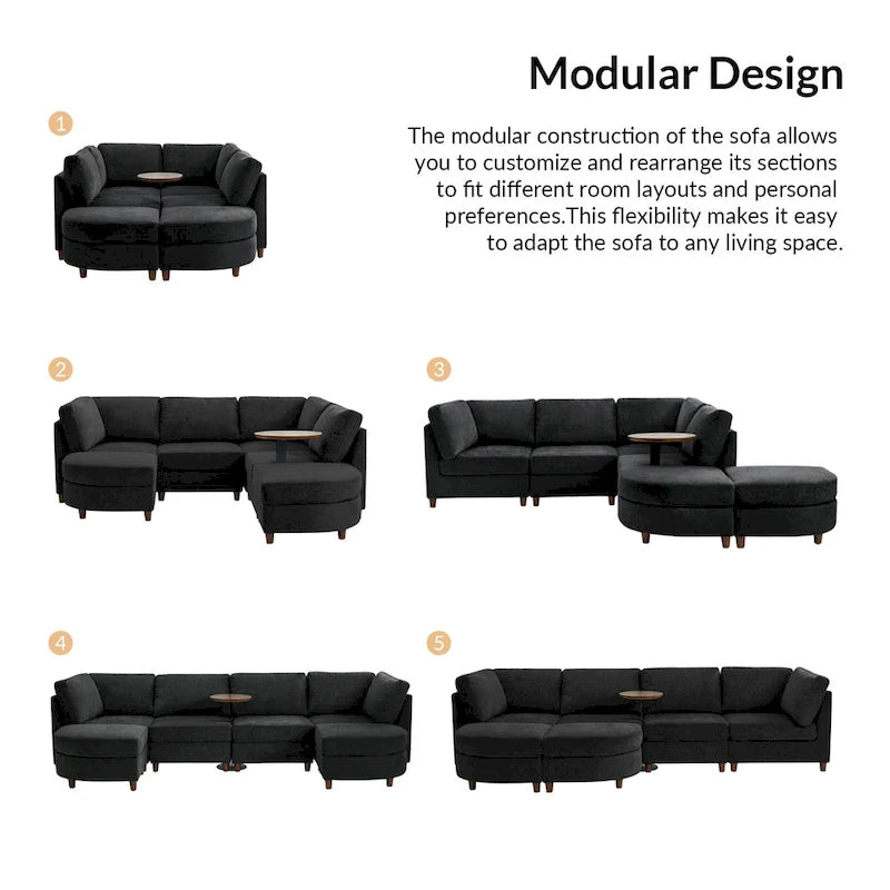 Sectional Sofa with Reversible Chaise