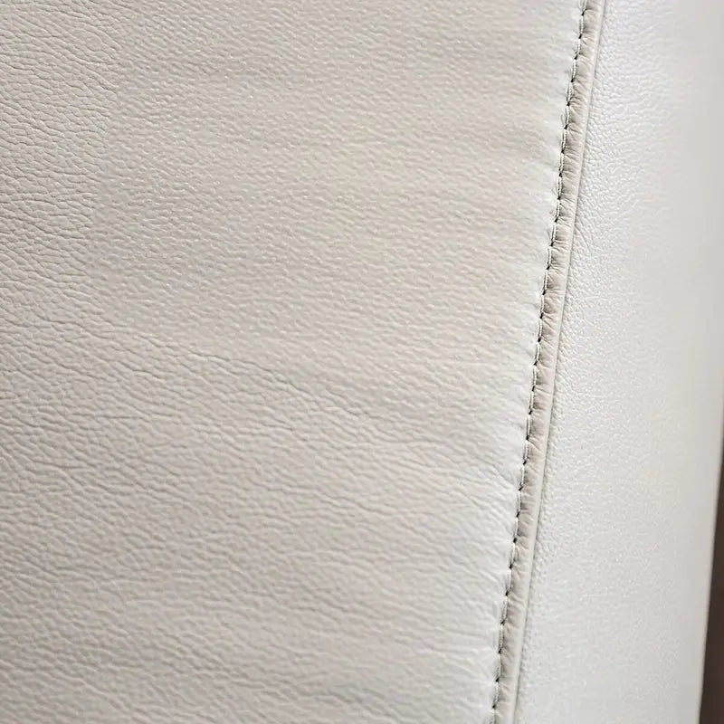 Modern Leather Match Manual Reclining Sofa with Flared Padded Arms
