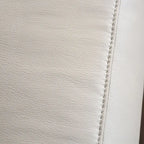 Modern Leather Match Manual Reclining Sofa with Flared Padded Arms