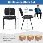 Meeting Room Conference Chair w/ Metal Frame & Upholstered Back