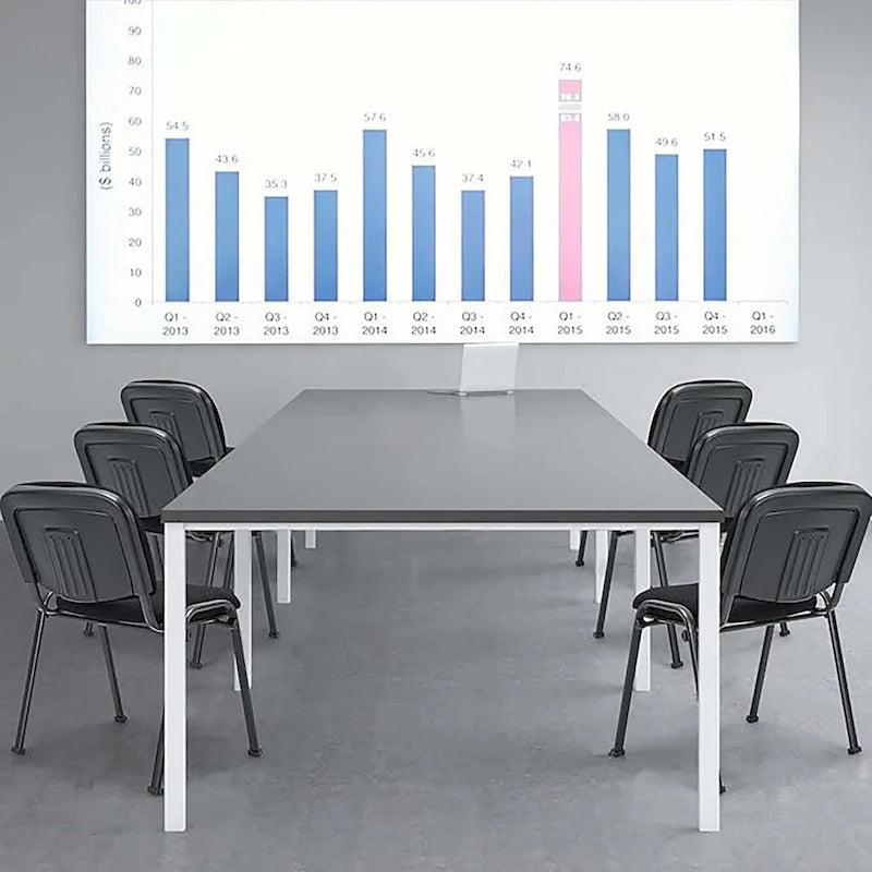 Meeting Room Conference Chair w/ Metal Frame & Upholstered Back